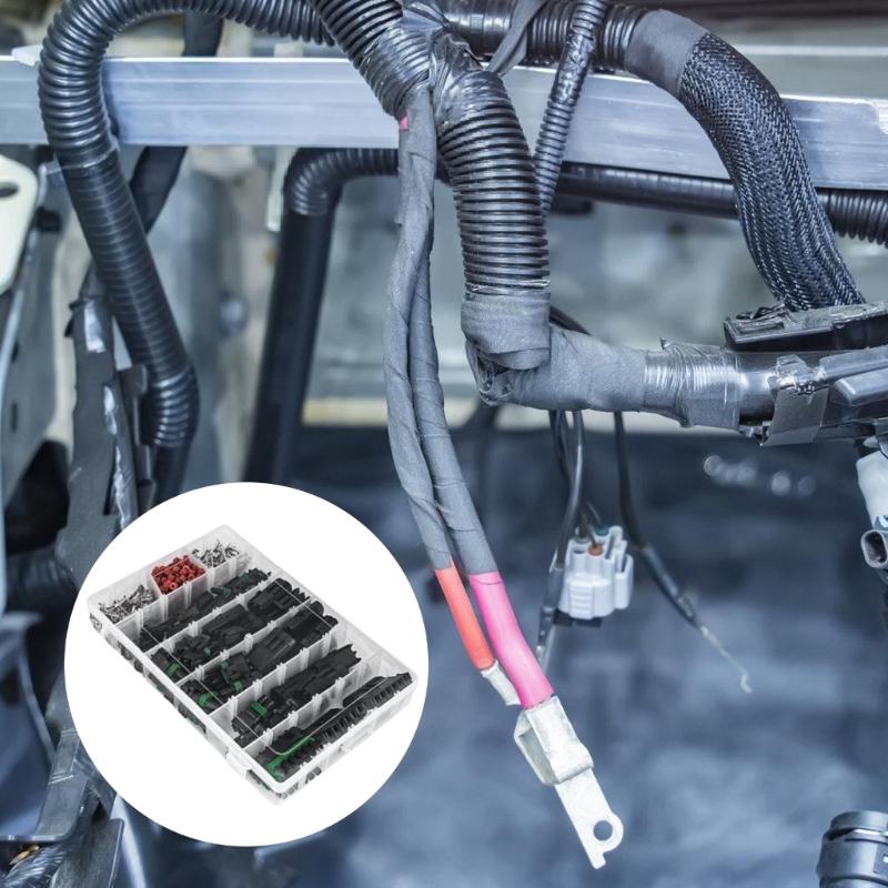 376Pcs Waterproof Car Electrical Wire Connector Terminals Plug Car Seal Socket Male Female Wiring Cable Socket