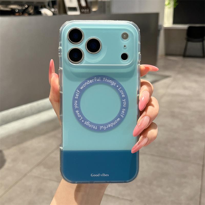 

Magnetic Solid Color Drop Protection Case for iPhone 13-17 and 15-16 Pro Max 15 Pro