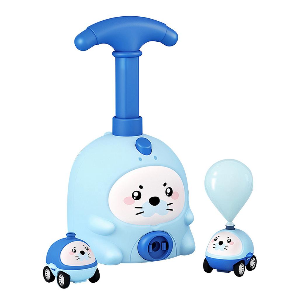 Balloons Powered Car, Kids Inertial Power Ball Car With Power Launchers Toy Set Aerodynamic Cars