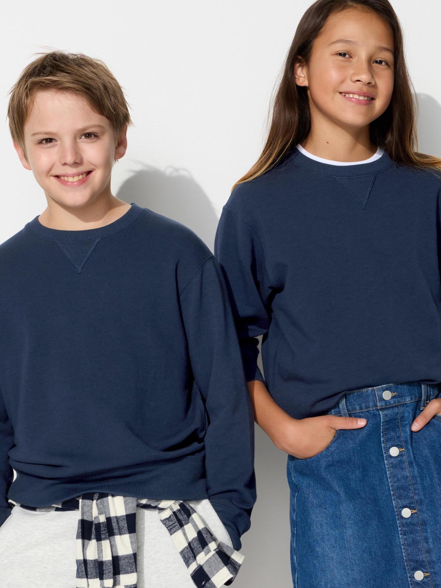 

UNIQLO JAPAN KIDS Ультра-эластичная толстовка с длинными рукавами 69 NAVY/100
