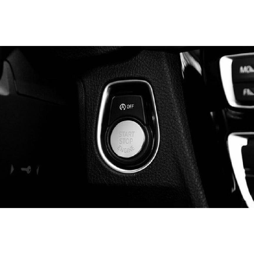 2013- One-Click Startup Button Matte Silver For BMW 3 4 Series GT Cover Trim