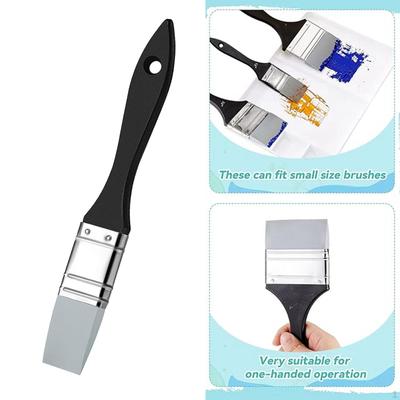Pincel de Pintura Plano Ferramenta de Pintura de Silicone Tintas Acrílicas à Base de Água para