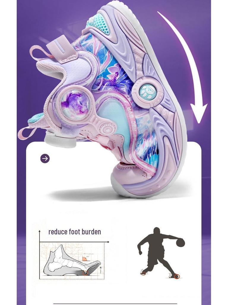 Girls' Basketball & Running Shoes - Non-slip, Shock-Absorbing, Trendy Autumn Trainers