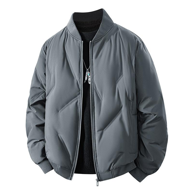 Men's Plus Size Fashionable Baseball Collar Jacket Fashionable Warm Down Jacket for Men