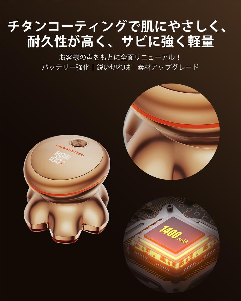 MAXGROOM Electric Shaver with 7D Magnetic Detachable 8800 RPM IPX6 1400mAh Rotary Shaver for Wet and Dry Shaving for Men and LED Fast and a Great Day