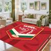 Wales Rugby Design Crystal Velvet Rug Soft Decorative Mat for Bedroom Entrance