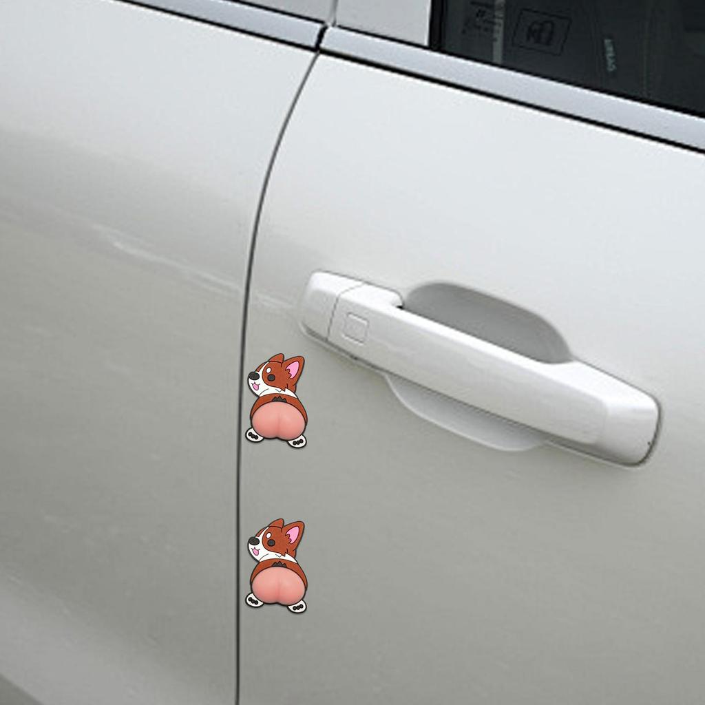 3D Anti-Collision Door Knob Wall Protector Self Adhesive Cute Dog Decoration Door Wall Protector for Hitting Swinging Pinch