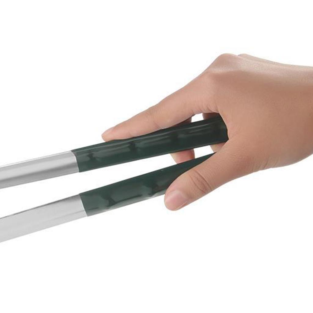 Charcoal Tongs Stainless Steel Fire Tongs BBQ Clip Grabbing Tool Barbecue Carbon Clip Kitchen Tools