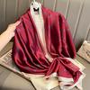 Korean Style Fashionable Satin Scarf Women Sunscreen Shawl Beach Wrap
