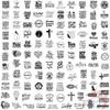 125Pcs/Set Black & White Bible Phrase Mini Diary Manual Stickers DIY Scrapbooks Album Decor Decals Stickers