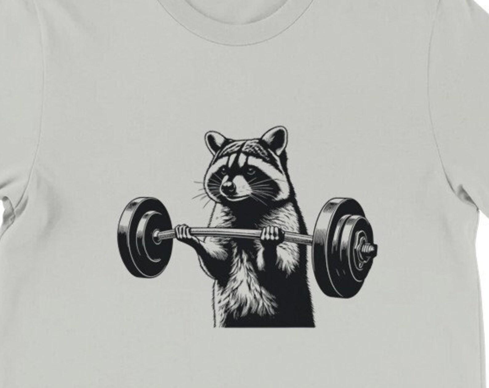 Raccoon Lifting Champion Shirt , Unisex, Animal Lover Shirt, Funny Animal T-shirt, Gifts For Him, Gifts for Her 4XL