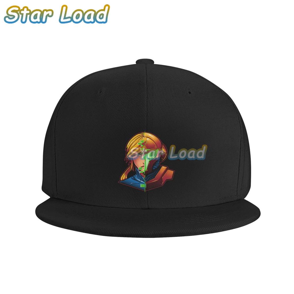 Fashion Cool Baseball Caps Trucker Hats Cowboy Peaked Cap Supre Metroid Logo Samus Action Game Sun Shade Hats for Game Lover