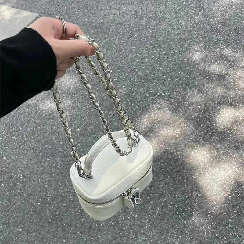 Women Square Handbags  Summer Fashion Chains Crossbody Bags Texture PU Shoulder Bag Elegant Chic Mini Mobile Phone Bags