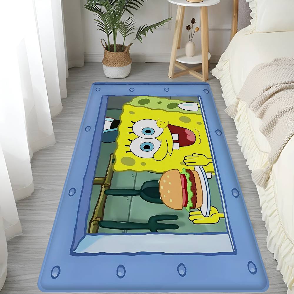 

Cartoon S-Sponge-B-Bob Kitchen Mat Kids Room Bedroom Decoration Balcony Anti-Slip Doormat Living Room Alfombra 40cm x 60cm