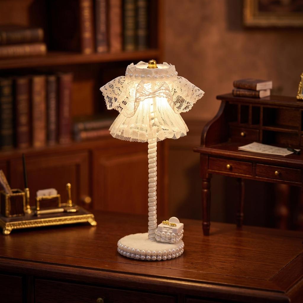 Dollhouse Table Lamp Delicate Decor Decorative for Display Scenes, Crafters