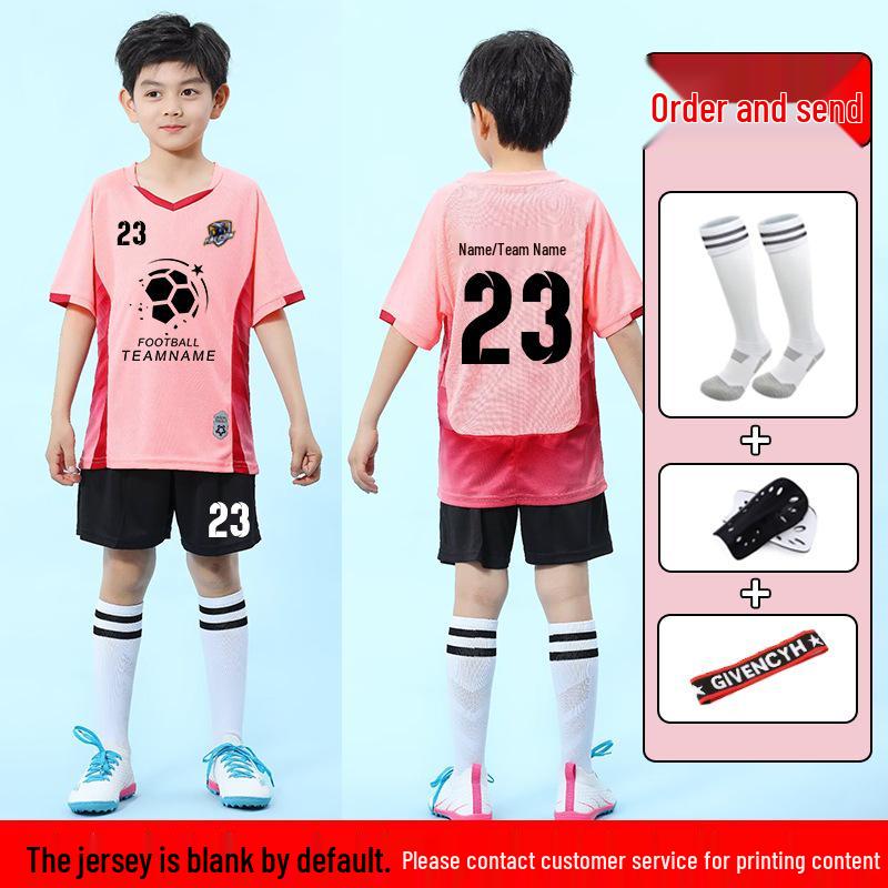Kids' Football Uniform Set with Number Printing for Boys and Girls - Professional Training and Competition Team Wear