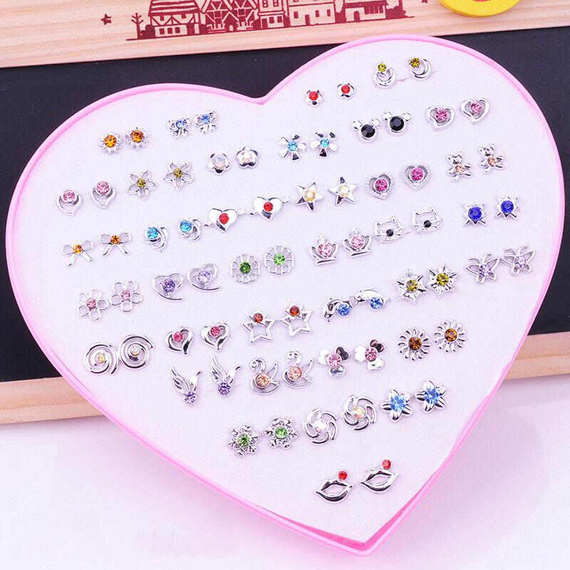 36 perechi de cercei cu flori pentru urechi, la modă pentru femei, set de cristale simulate cu stras