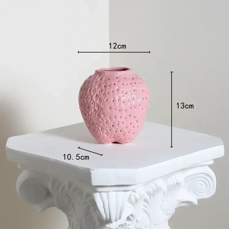 

Ceramic Vases Cartoon Strawberry Vase Flowerpot Girl Children Room Living Room Decor Flower Pot Home Decoration Accessories