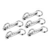 5pcslot Stainless Steel Column Type Rotary Ring Bearing Swivel Fishing Swivels Hook Connector