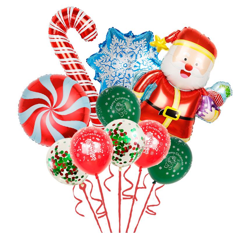 Weihnachtsballonanzug Weihnachtsmann Schneemann Elch Weihnachtsbaum DIY Weihnachts-Globos Kindergeschenke für Zuhause Neujahr 2024 Navidad Dekor