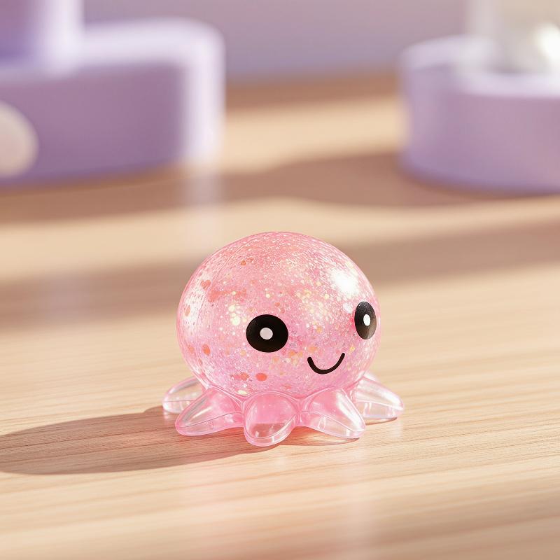 Squid Stress Balls Soft Squeeze Fidget Toy Sensory Anxiety Relief Random Color Bubble Octopus Gift