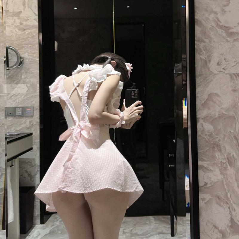 Meizia sexy lingerie sexy bear maid outfit cosplay pure desire cook sweet maid suit pajamas