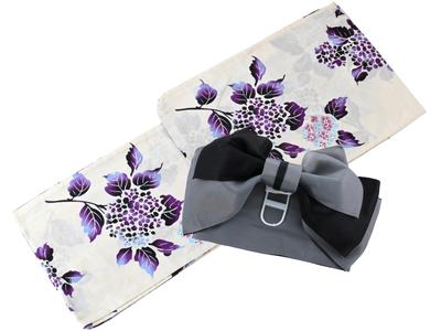 Leave the Pattern Up To Choose Your Favorite Tailored Easy To Make Set [SAKIKU-EN] You, Color, Yukata, Obi, Gift, 2-piece (white/ivory)