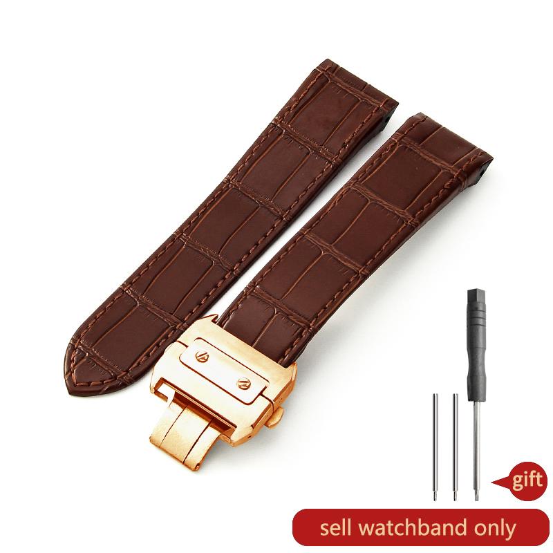 Genuine Leather Watch Strap for Cartier Sandoz Santos 100 Watch Band Soft Comfortable Watchband Accessories 20 23mm Wristband