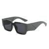 New square geometric contrasting sunglasses, street Spice Girl locomotive sunglasses, European and American glasses