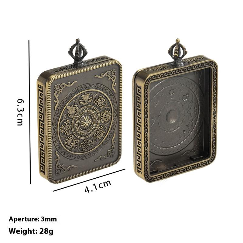 

Тибетская Тханка Коробка Подвески Непал Будда Шармы Женский Шарм Для Ожерелья Сплав Ручная Работа Подвеска Украшения