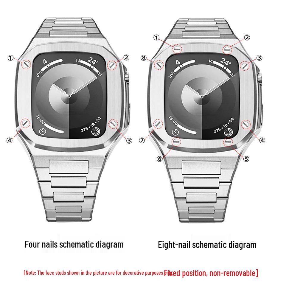 Compatible Audemars Piguet Mod Kit for Apple Watch S9 Case with 41/44/45mm iWatch S7/8/9 Protection