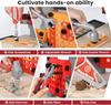 Large 2-in-1 Kids Tool Bench Set with Saw Screw Miter Pretend Play Construction Workbench Toys Education Toy for Boys & Girls