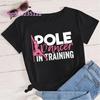 Just Pole It T-shirts Women Printd Letter Tshirt Women's Short Sleeve Fashion Pole Dance Tops Streetwear Cute Unicorn T-shirt