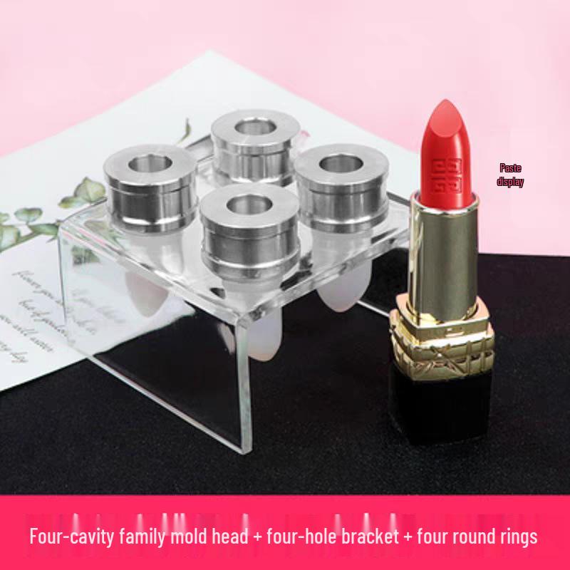 DIY 4-Cavity Lipstick Mold - 12.1mm Diameter, Silicone Pacifier & Chocolate Baking Mold
