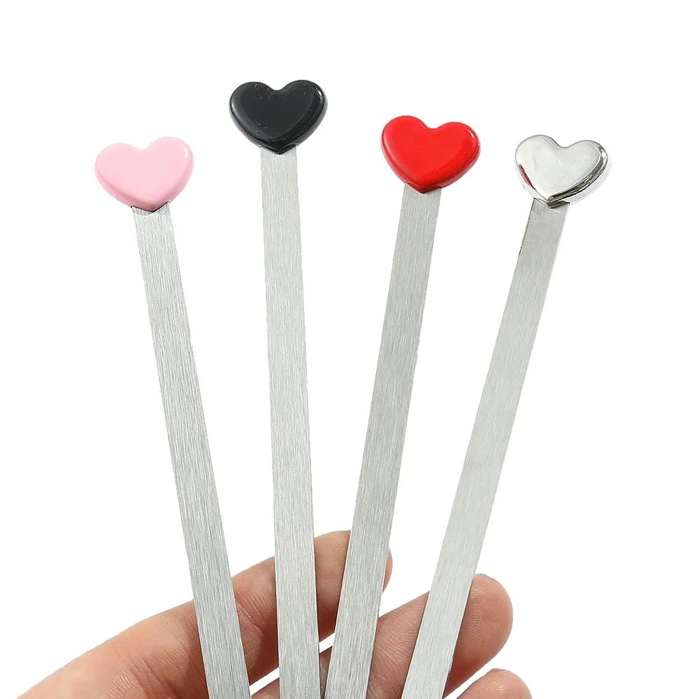 Heart Stainless Steel Bookmark Exquisite Readings Page Mark Stationery for Men Women Simple Literature Bookmark Supplies