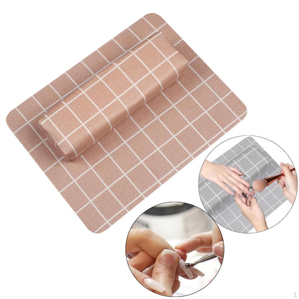 Manicure Hand Pillow Rest with Mat Waterproof for Home DIY Personal