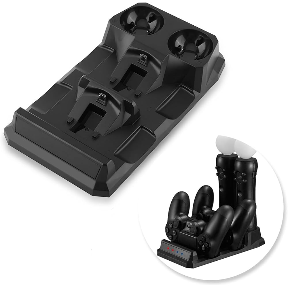 4-in-1 Fast Charging Dock Station Stand for PS Move/Controller
