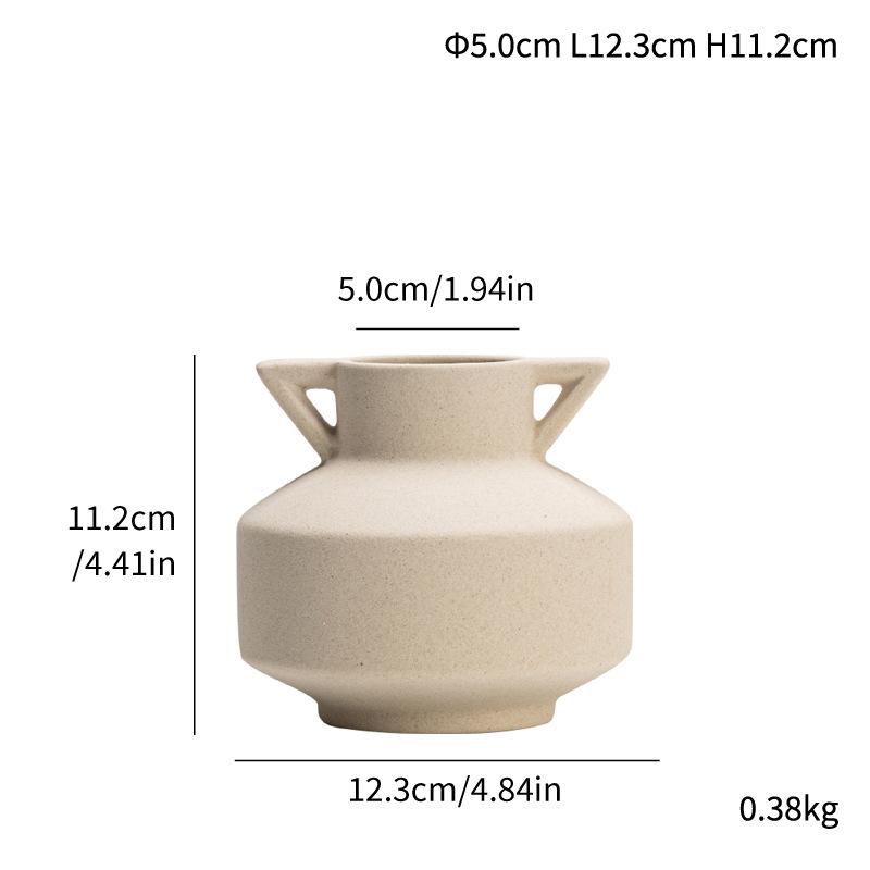 Simple Ceramic Vase Home Desktop Flower Arrangement European Elegant Decorative Ornament Crafts