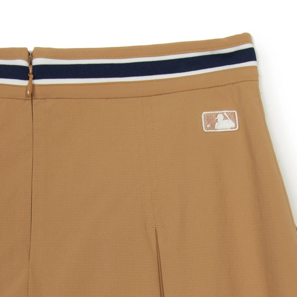 New MLB Varsity Boston Red Sox Casual Short Skirts Women's Beige 3FSKV0153-43CAL