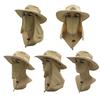 RTS High Quality Polyester Hunting and Fishing Custom Bucket Hat with Flap Neck Cover 360 UV Sun protection Fishing Bucket Hat