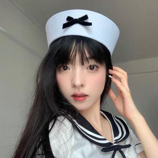 Chapeau de marin pour femmes, léger, lavable, couleur unie, casquette de Cosplay de fête pour filles, béret JK, casquette de la marine