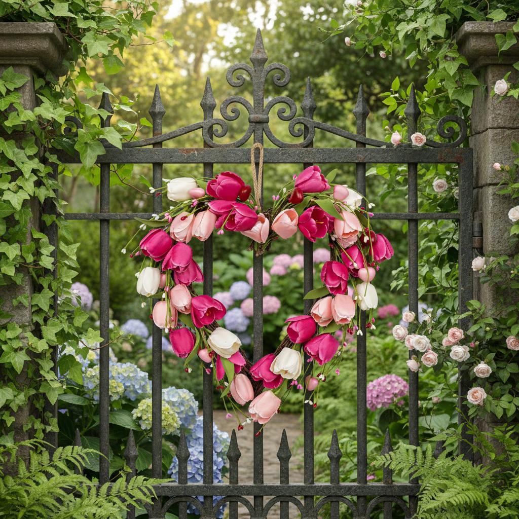 Home Decoration Heart Shaped Heart Shaped Wreath Valentine'S Day Wreath 40cm Mother'S Day Decoration For Bedroom Valentine'S Day