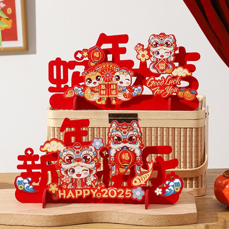 Chinese New Year 3D Ornaments New Year 2025 Desktop Decoration The Year of Snake Wall Hanging Pendants Chinese Spring Festival