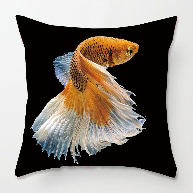 

Татами прикроватная квадратная подушка с животным принтом рыбы, наволочка для домашнего дивана, подушка 50x50cm