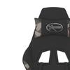 Gaming Chair with Massage Function and Footrest Black Camouflage Fabric