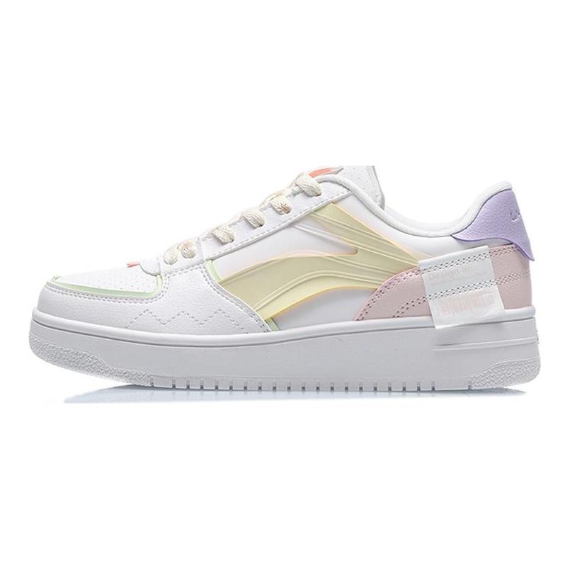 Li Ning Synthetic Leather Slip Resistant, Abrasion Resistant, Lightweight Low Top Skateboard Shoes Women's AGCQ378-7