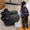 2025 Winter Kids' Mid-Calf Snow Boots: Thick Warm Velvet, Short Style for Girls and Boys