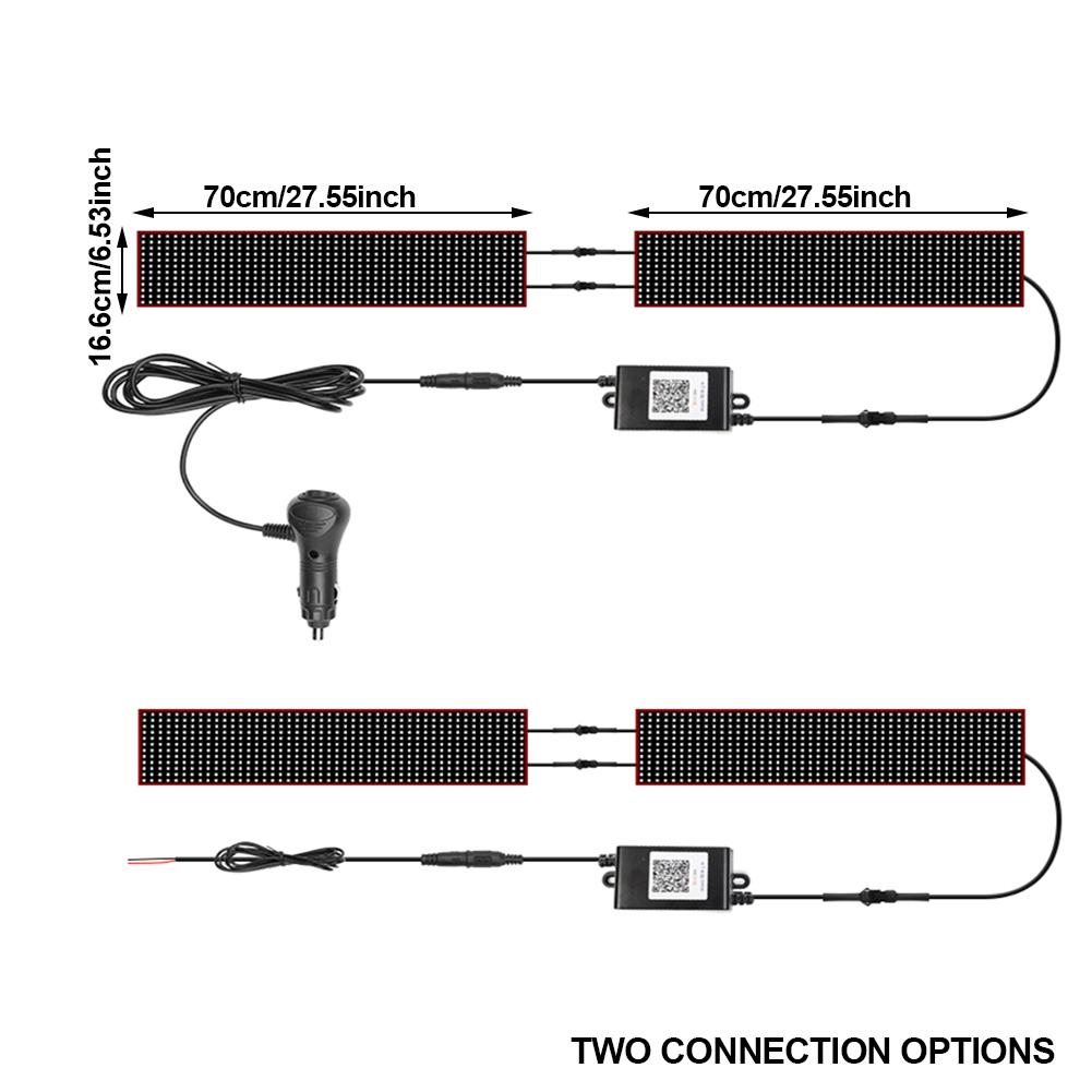 

Дьявольский глаз Грузовик Автомобиль RGB Светодиодная Пиксельная Панель Свет Управление через Приложение Мягкий Складной Окружающий Свет DIY Программируемая Светодиодная Панель Гибкий Дисплей Свет 16.6x70CM