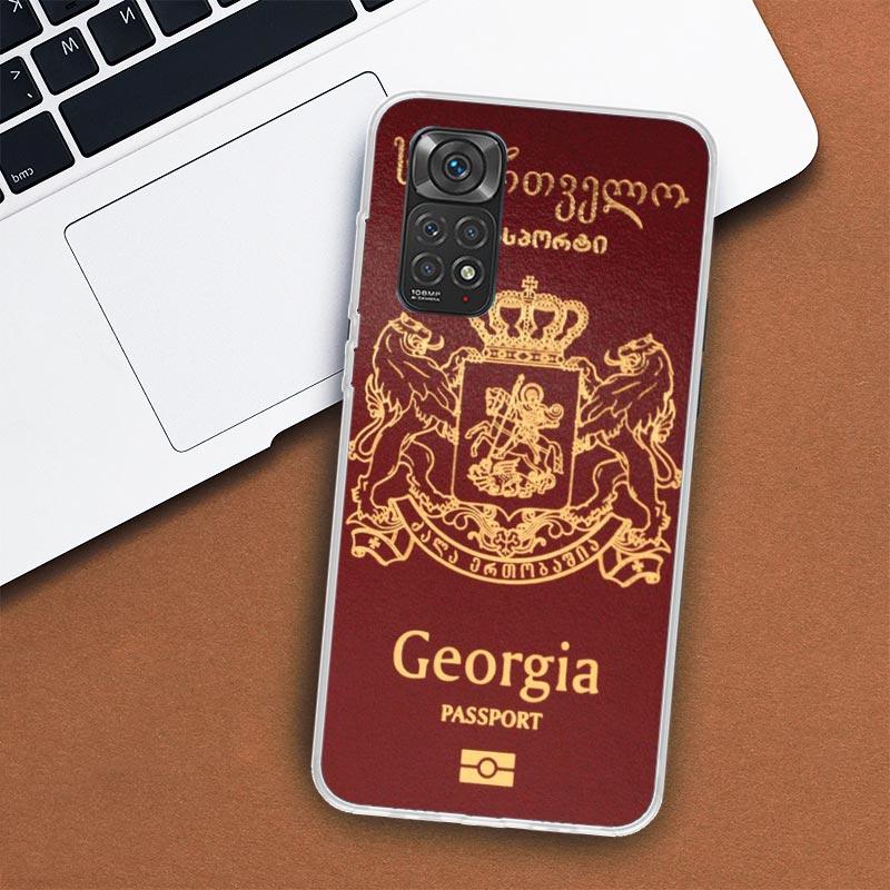 Georgia Flag Phone Case For Xiaomi Redmi Note 13 12 12S 11 11S 10 10S 9 9S 11T 11E Pro Plus 8 8T 7 + Coque Cover