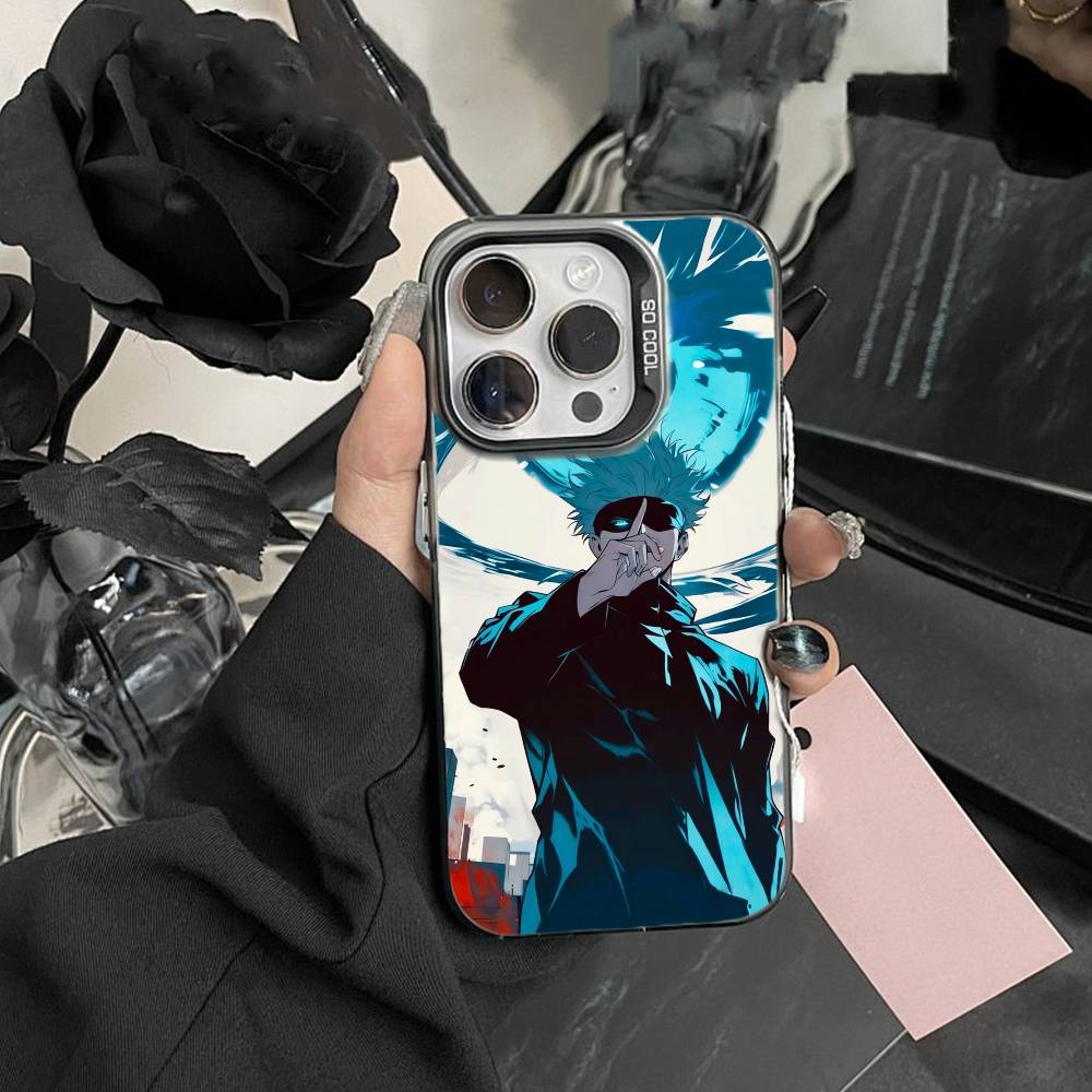 Jujut-su I-Ichiji K-Kaisen Phone Case For iPhone17, 16,15,14,13,12 Pro Max Black Candy Matte Shockproof Cover